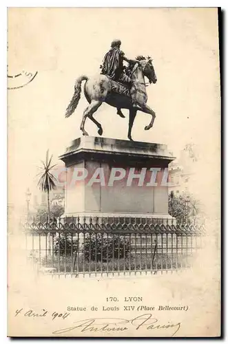 Cartes postales Lyon Statue de Louis XIV