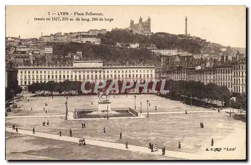 Cartes postales Lyon Place Bellecour tracee en 1617