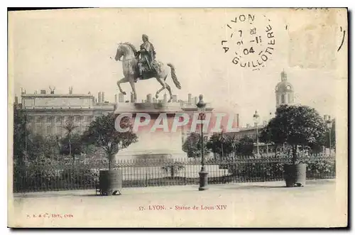 Ansichtskarte AK Lyon Statue de Louis XIV