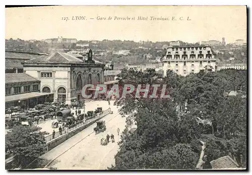 Cartes postales Lyon Gare de Perrache et Hotel Terminus