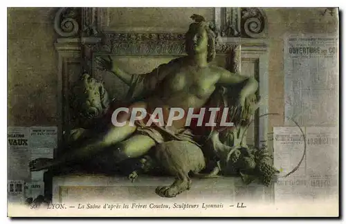 Cartes postales Lyon La Saone d'apres les Freres Coustou