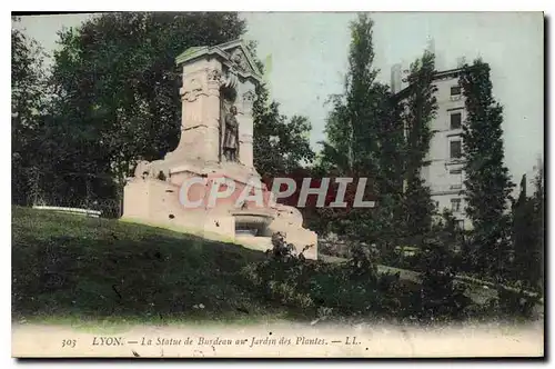 Ansichtskarte AK Lyon La Statue de Burdeau au Jardin des Plantes