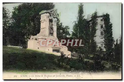 Cartes postales Lyon La Statue de Burdeau au Jardin des Plantes