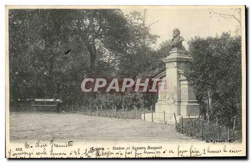 Cartes postales Lyon Statue et Square Raspail