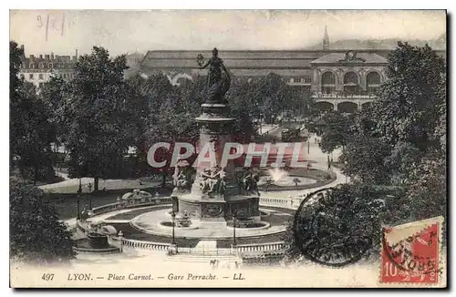 Cartes postales Lyon Place Carnot Gare Perrache