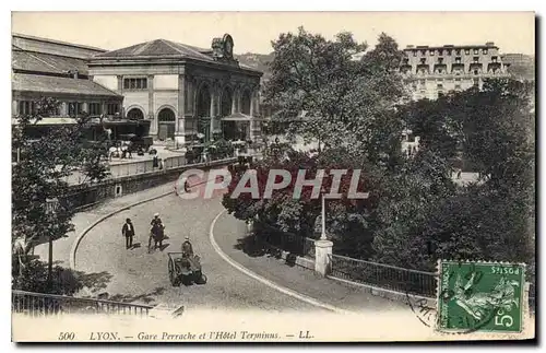 Cartes postales Lyon Gare Perracbe Terminus