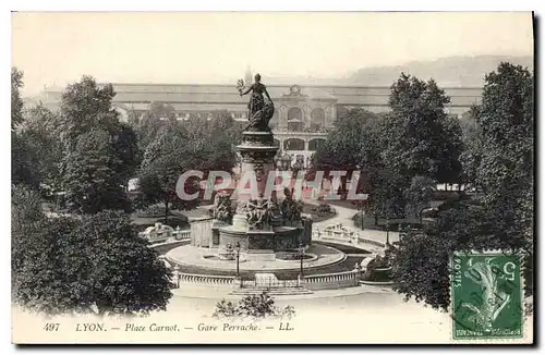 Cartes postales Lyon Place Carnot Gare Perrache