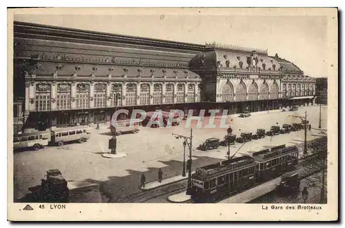 Cartes postales Lyon La Gare des Brotteaux Tramways