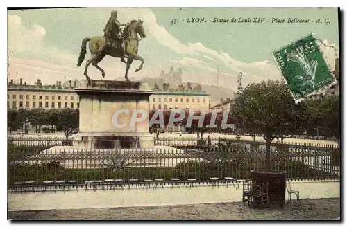 Cartes postales Lyon Statue de Louis XIV Place Bellecour