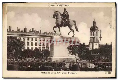 Cartes postales Lyon Artstique Statue de Louis XIV Place Bellecour