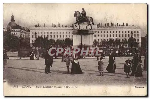 Ansichtskarte AK Lyon Place Bellecour et Louis XIV