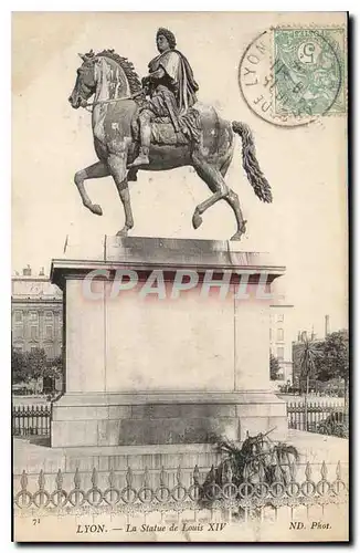 Cartes postales Lyon La Statue de Louis XIV