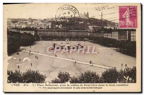 Cartes postales Lyon La Place Bellecour