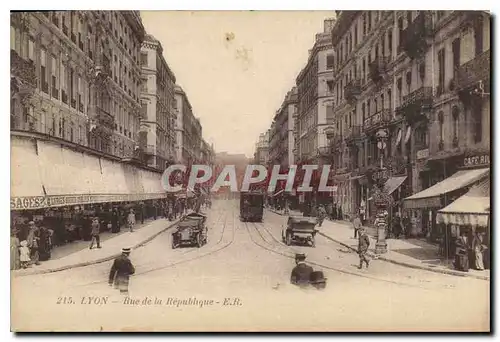 Cartes postales Lyon Rue de la Republique