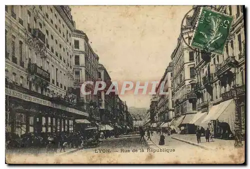 Cartes postales Lyon Rue de la Republique