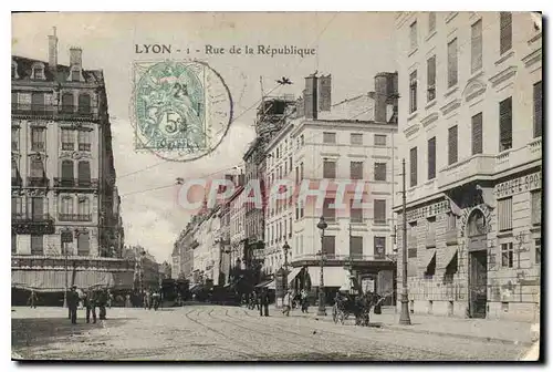 Cartes postales Lyon Rue de la Republique