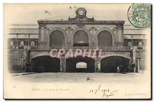 Ansichtskarte AK Lyon La Gare de Perrache Tramway