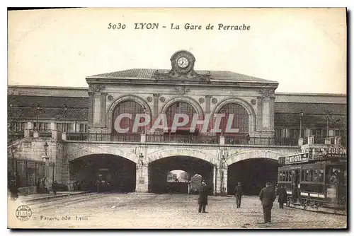 Ansichtskarte AK Lyon La Gare de Perrache Tramway