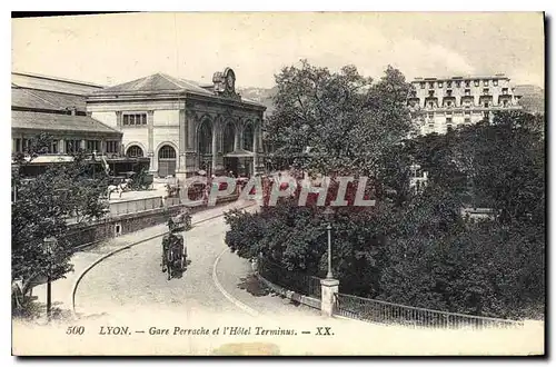 Cartes postales Lyon Gare de Perrache et Hotel Terminus