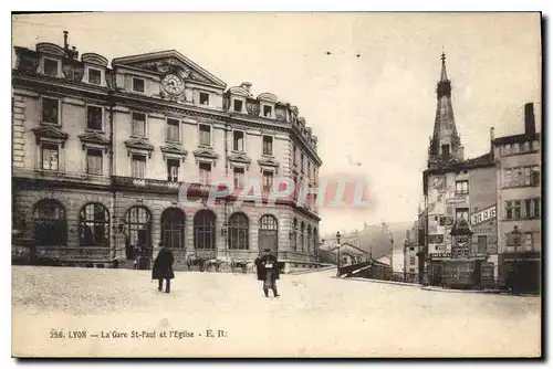 Cartes postales Lyon La Gare St Paul et l'Eglise