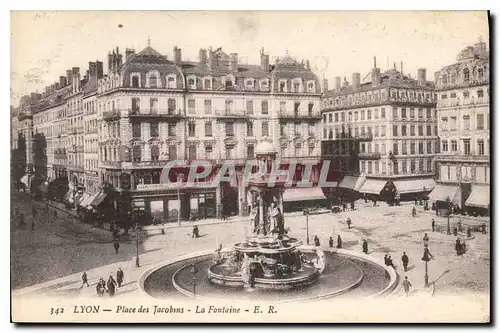 Ansichtskarte AK Lyon Place des jacobins La Fontaine