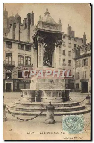 Cartes postales Lyon La Fontaine Saint Jean