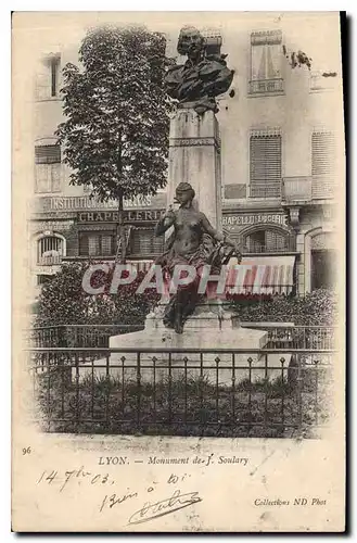 Cartes postales Lyon Monument de J Soulary