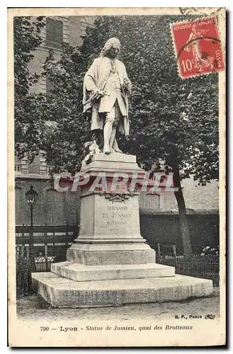 Cartes postales Lyon Statue de Jussieu quai les Brotteaux