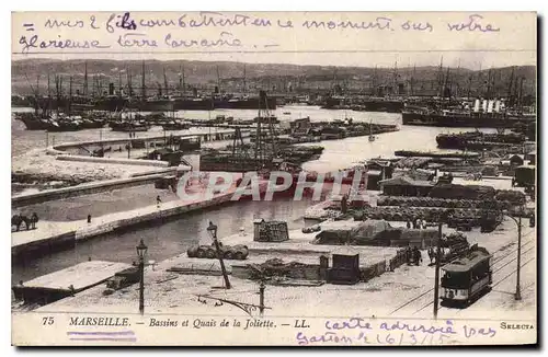 Cartes postales Marseille Bassins et Quais de la Joliette