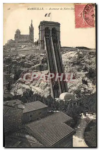 Cartes postales Marseille Ascenseur de Notre Dame