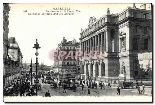 Cartes postales Marseille La Bourse et le Vieux Port