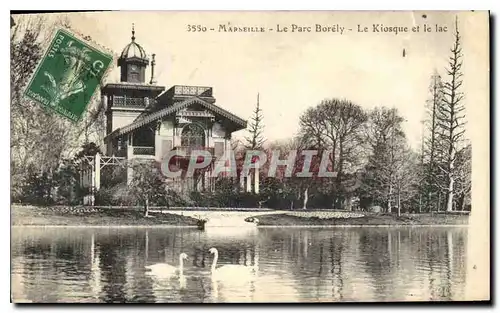 Ansichtskarte AK Marseille Le Parc Borely Le Kiosque et le lac