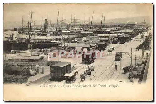 Ansichtskarte AK Marseille Quai d'Embarquement des Transatlantiques