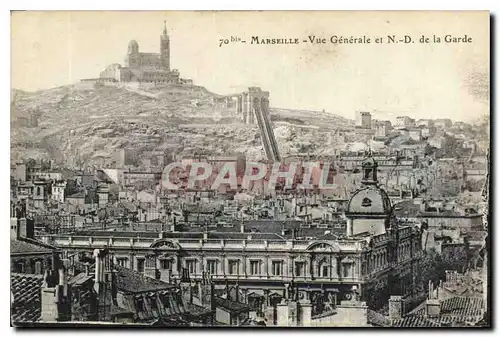 Cartes postales Marseille Vue generale et N D de la Garde