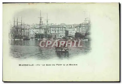 Cartes postales Marseille Le Quai du Port & la Mairie