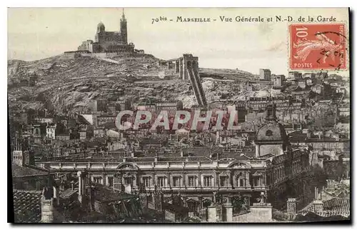 Cartes postales Marseille Vue generale et N D de la Garde