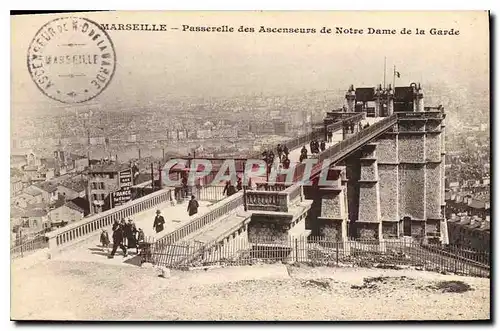 Ansichtskarte AK Marseille Passerelle des Ascenseurs de Notre Dame de la Garde