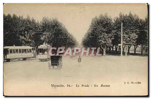 Cartes postales Marseille Le Prade Ire Avenue Tramways