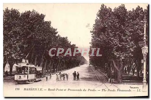 Ansichtskarte AK Marseille Rond Point et Promenade du Prado Tramway