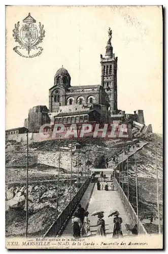 Ansichtskarte AK Marseille Notre Dame de la Garde Passerelle des Ascenseurs