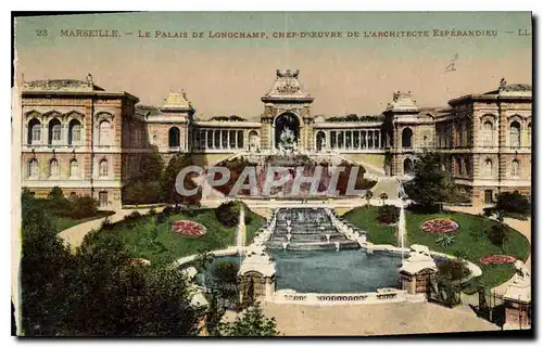 Cartes postales Marseille Le Palais de Longchamp chef d'Euvre de l'Architecte Esprarandieu