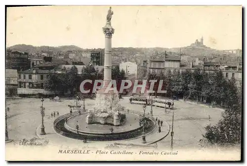 Ansichtskarte AK Marseille Place Castellane Fontaine Cantini