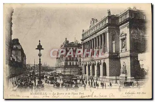 Cartes postales Marseille La Bourse et le Vieux Port