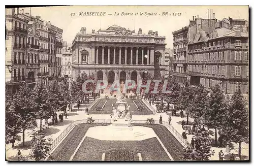 Ansichtskarte AK Marseille La Bourse et le Square