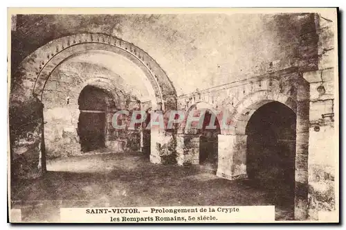 Ansichtskarte AK Saint Victor Prolongement de la Crypte les Remparts Romains