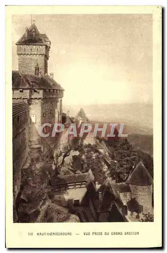 Cartes postales Haut Koenigsbourg vue prise du Grand Bastion