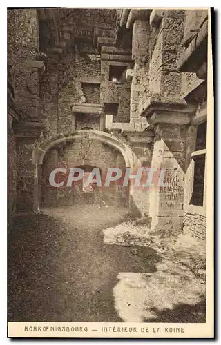 Ansichtskarte AK HohKoenigsbourg Interieur de la ruine