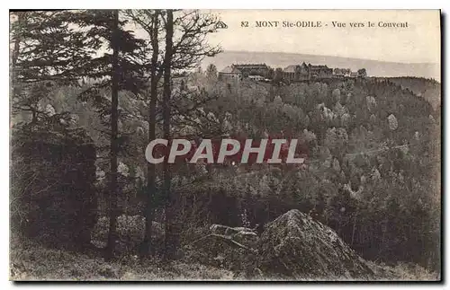Cartes postales Mont Sainte Odile Vue vers le Couvent