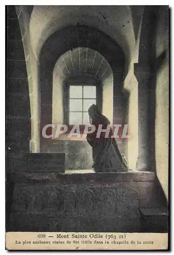 Cartes postales Mont Sainte Odile La Plus ancienne statue de Ste Odile dans la Chapelle de la Croix