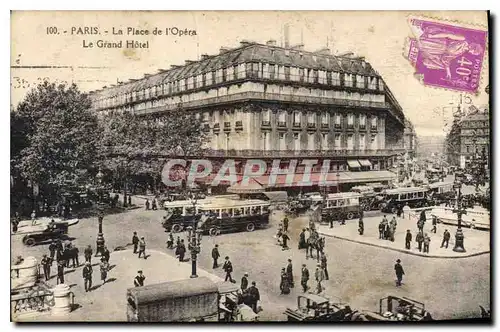 Ansichtskarte AK Paris La Place de l'Opera Le Grand Hotel